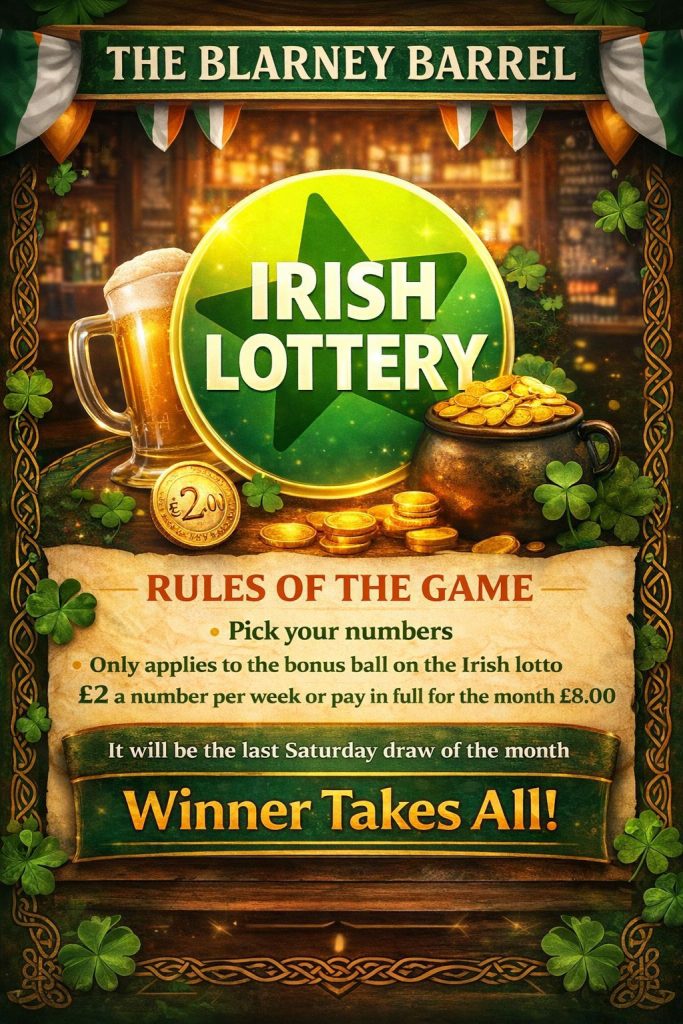 Irish Lottery at the Blarney Barrel